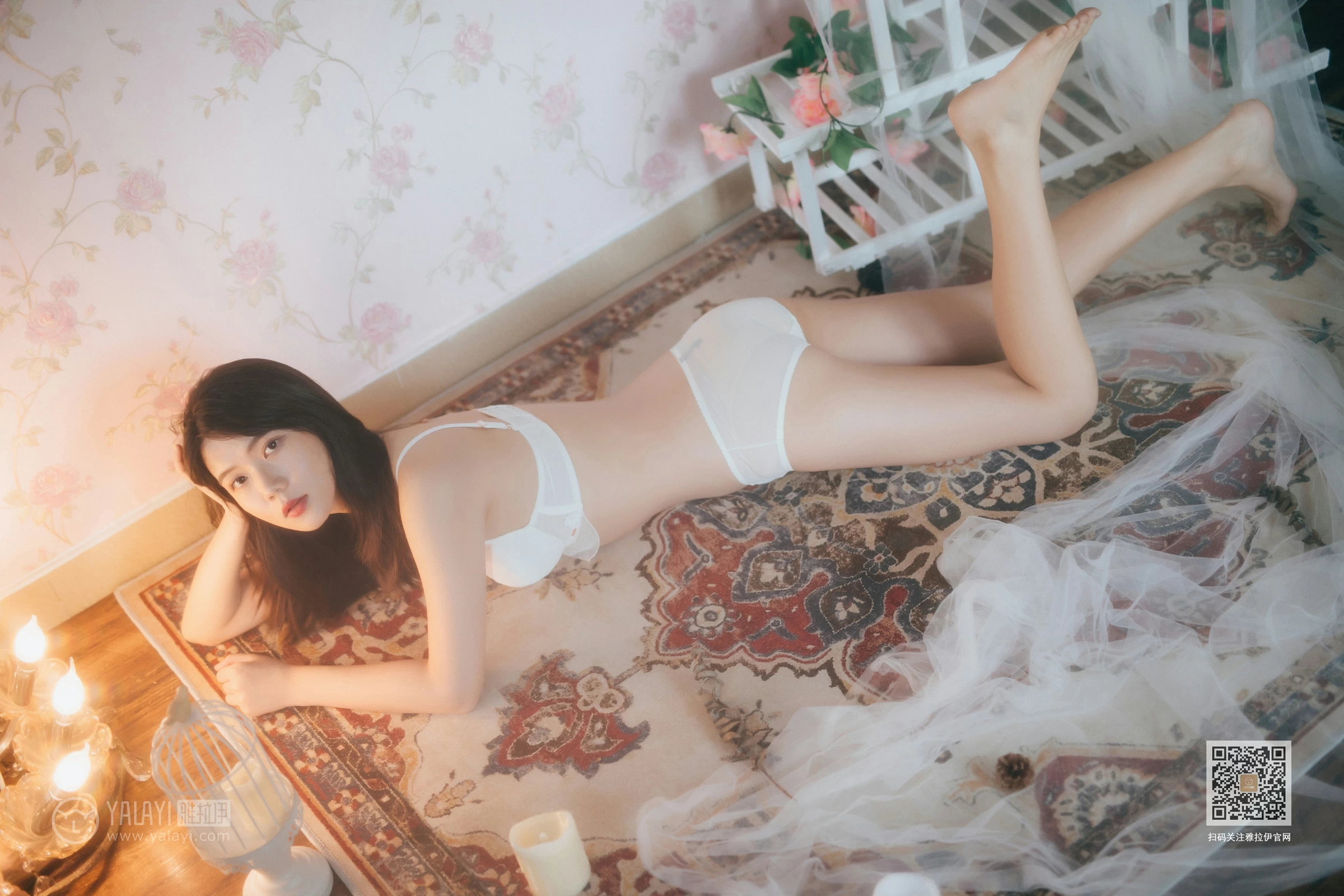 [YALAYI雅拉伊]Vol.451 唯一的你 倪倪 白色透视情趣内衣性感私房写真集第7张