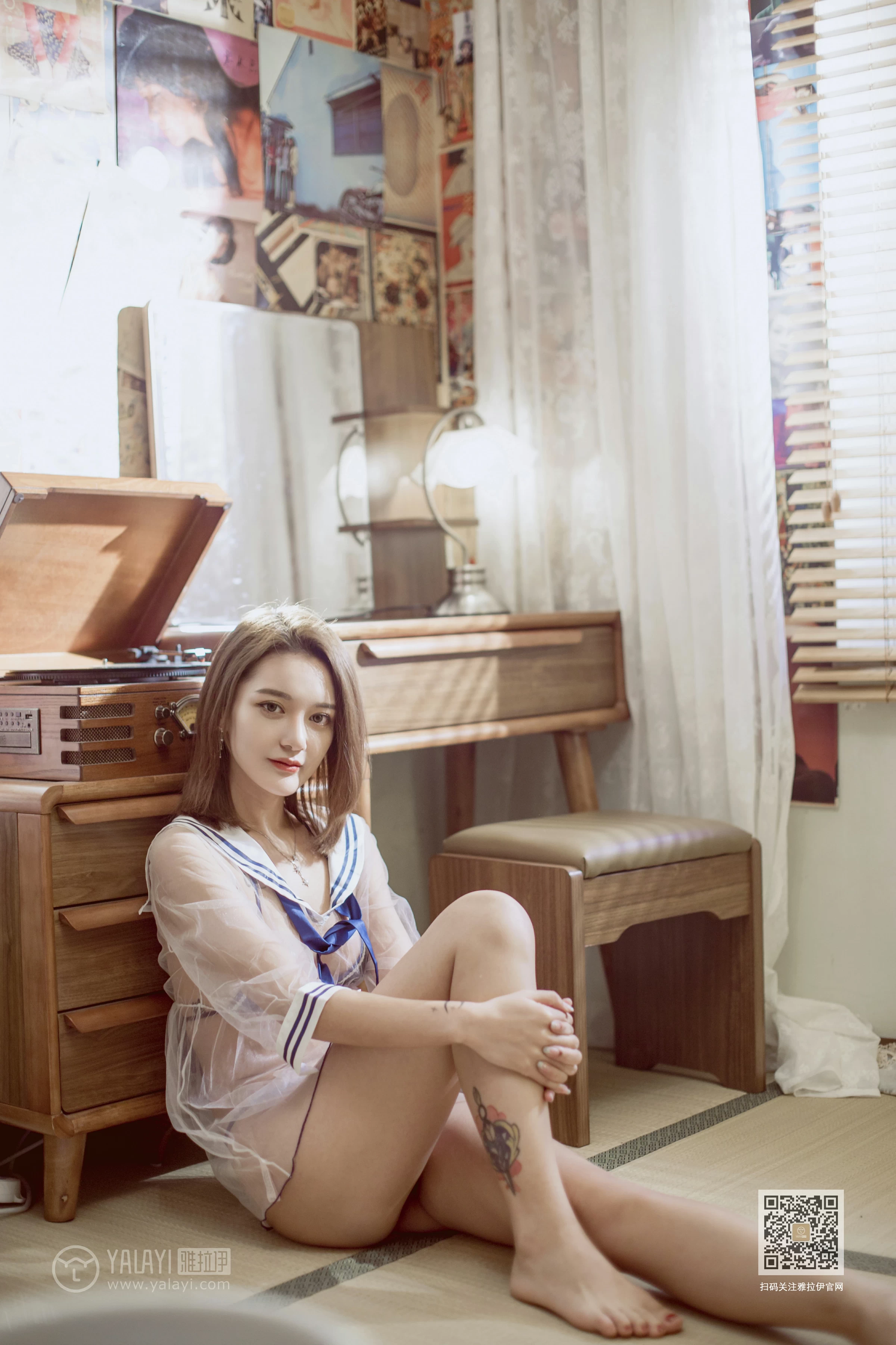 [YALAYI雅拉伊]Vol.545 情趣水手服 刘子炀 透视情趣制服内衣性感私房写真集第5张