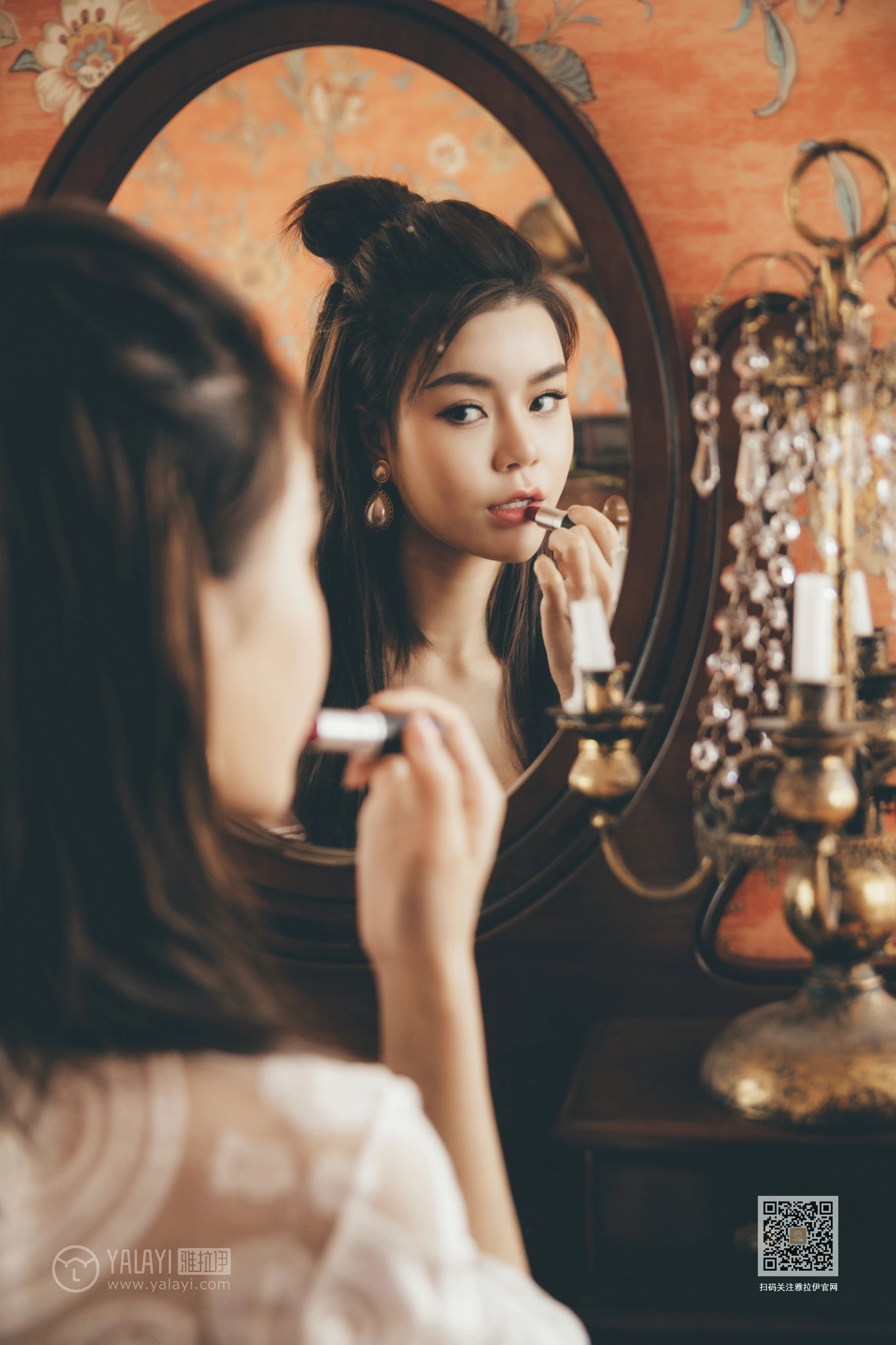 [YALAYI雅拉伊]Vol.594 第一次拍写真 蓉蓉 白色镂空睡衣加白色蕾丝内衣性感私房写真集第13张