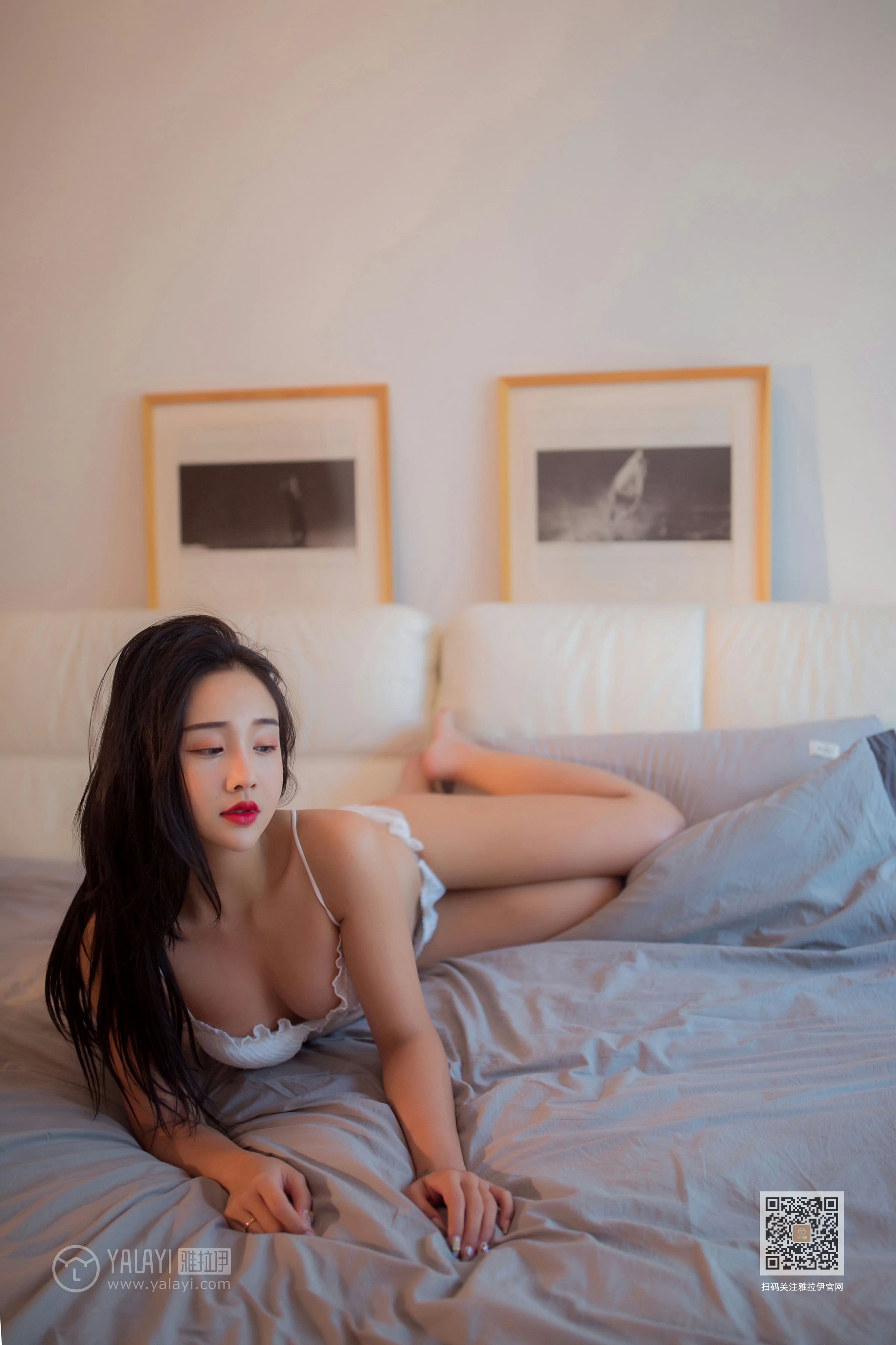 [YALAYI雅拉伊]NO.649 《曲线美代言人》 优优 白色蕾丝内衣性感私房写真集第12张