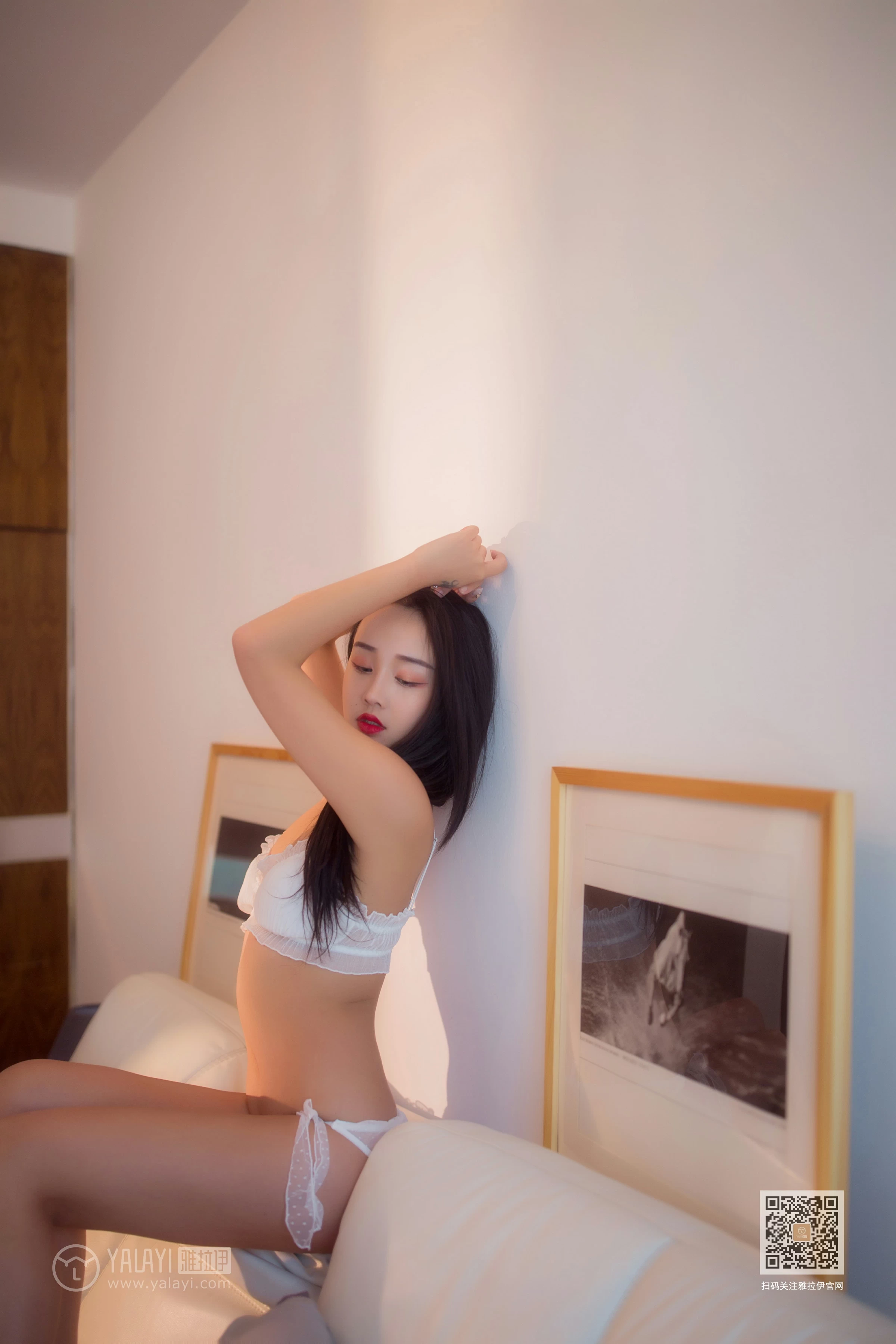 [YALAYI雅拉伊]NO.649 《曲线美代言人》 优优 白色蕾丝内衣性感私房写真集第19张