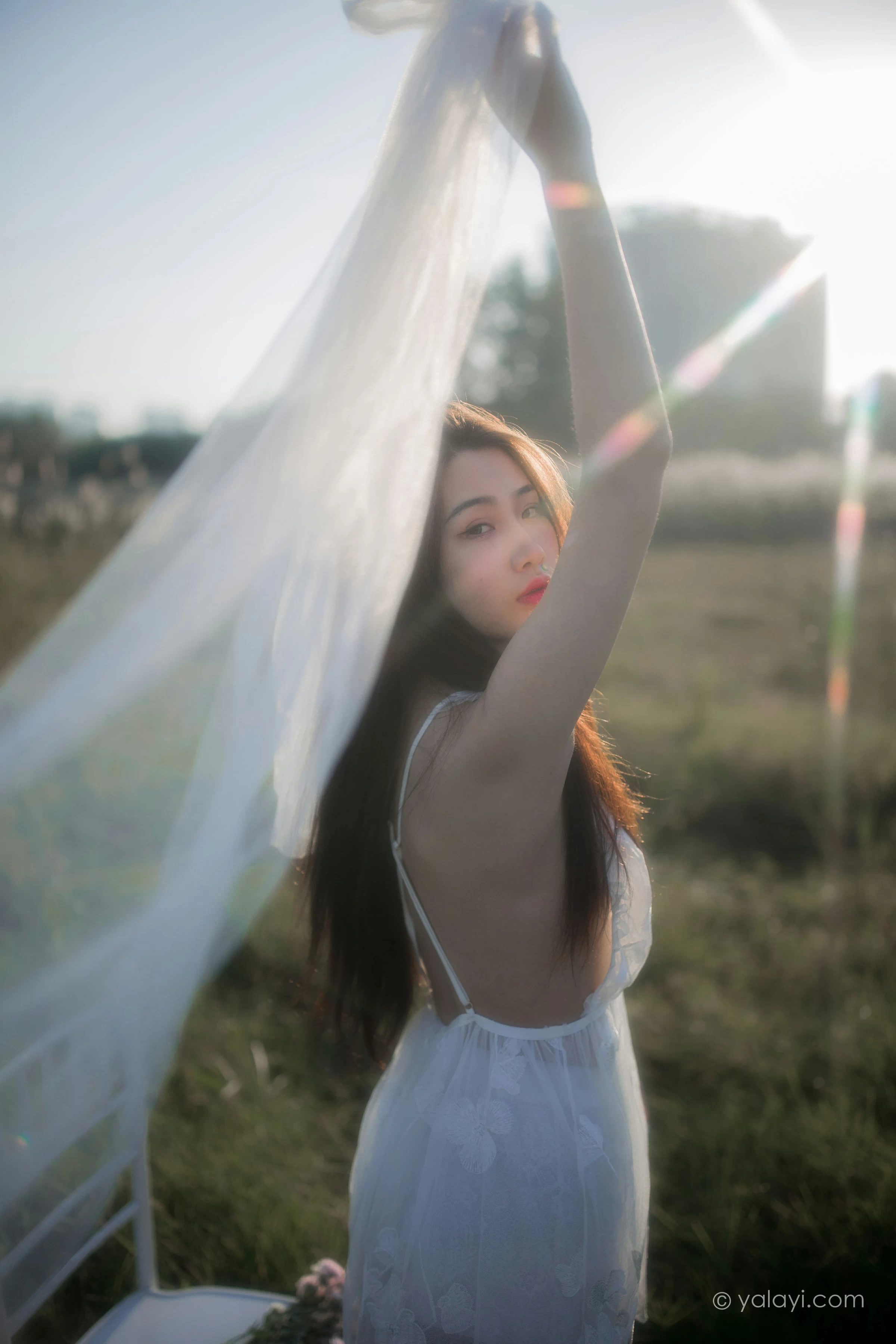 [YALAYI雅拉伊]NO.732 《寻》 籹籹仔 白色透视情趣婚纱性感私房写真集第5张