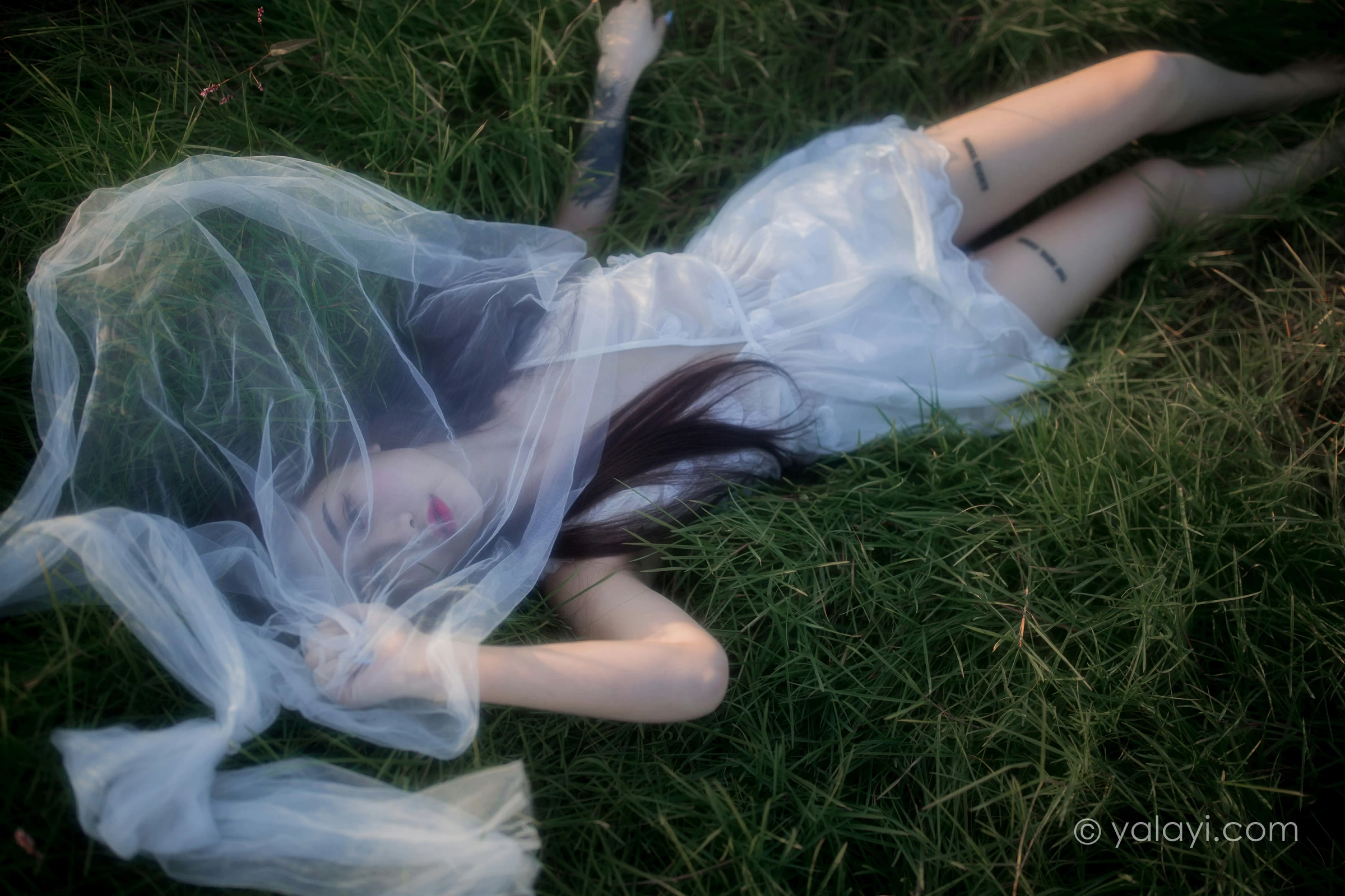 [YALAYI雅拉伊]NO.732 《寻》 籹籹仔 白色透视情趣婚纱性感私房写真集第10张
