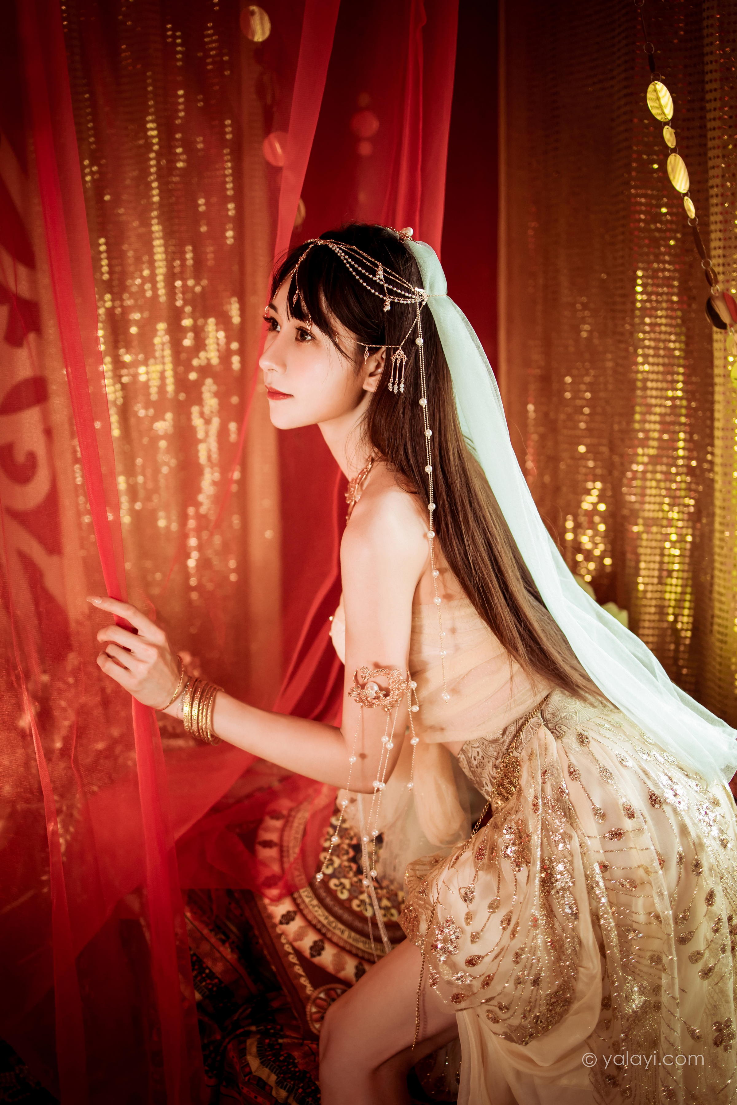 [YALAYI雅拉伊]2022.04.07 风铃公主 陈若冰 白色情趣舞裙加裹胸内衣性感私房写真集第8张