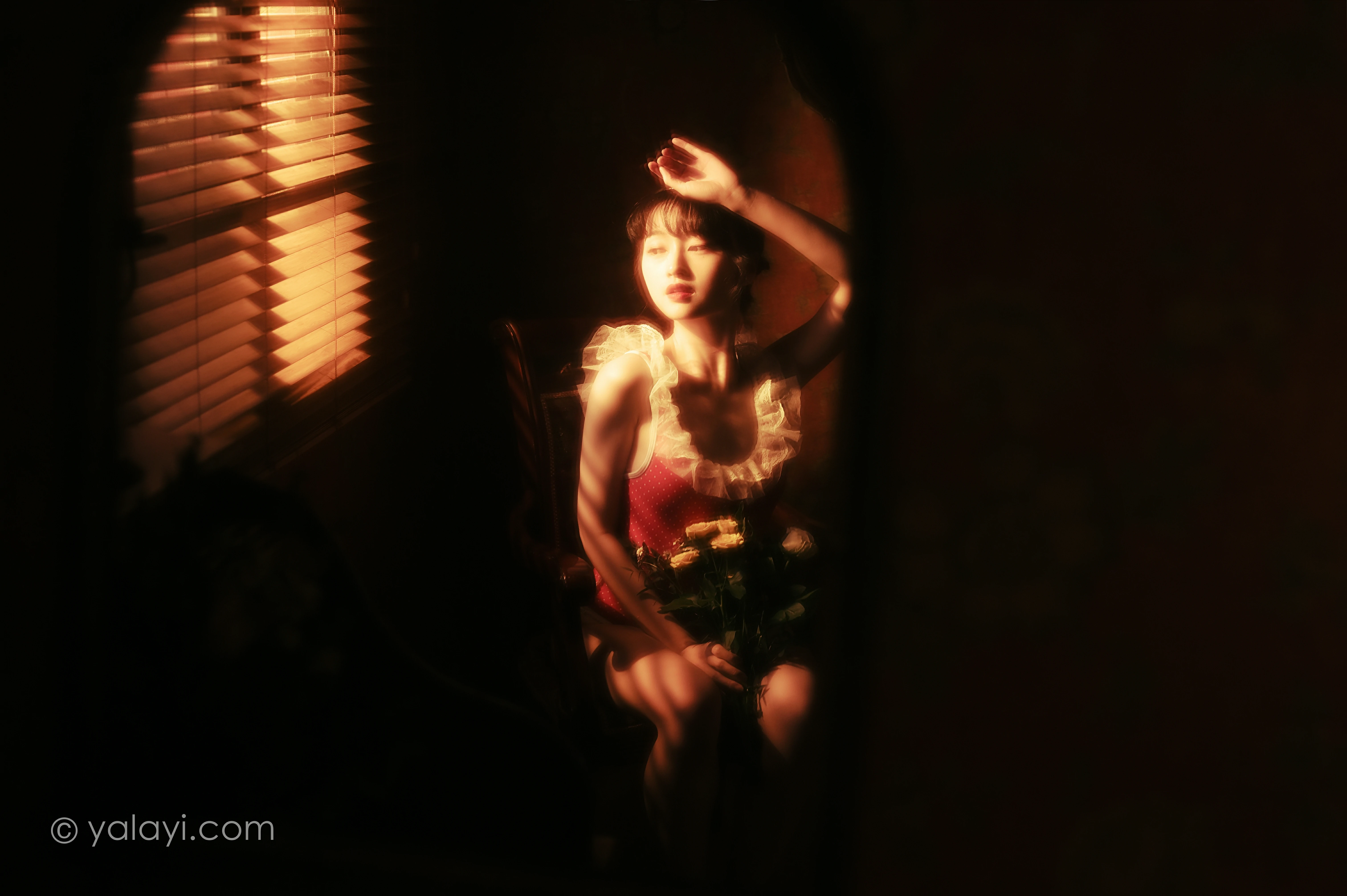 [YALAYI雅拉伊]NO.787 红颜旧梦 京京 红色紧身连体内衣性感私房写真集第6张