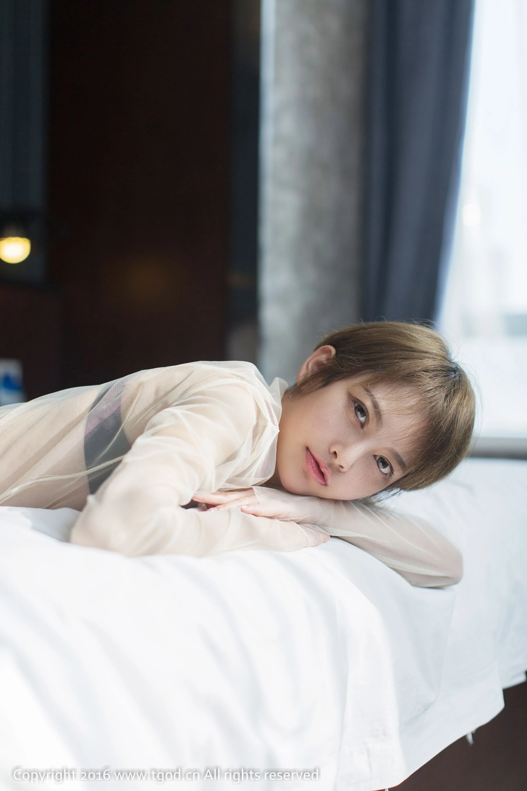  lynne黎茉《透视装短发妹子》 推女神/尤蜜荟第10张