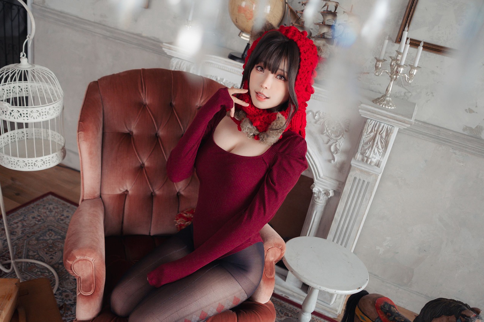 Ely_eee(ElyEE子)   红色 KNITTING[52P]第4张